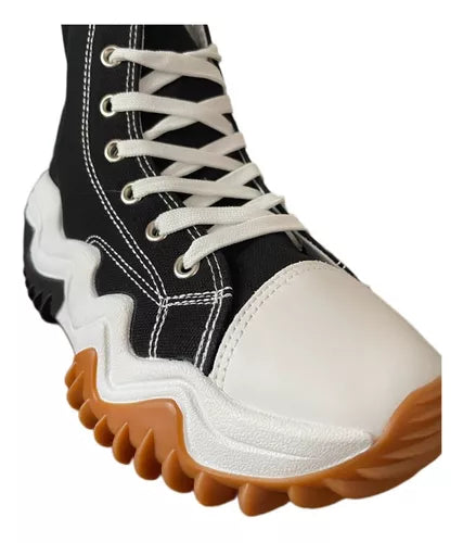 Zapatillas de lona plataforma modernas caña alta