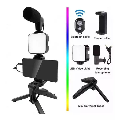 Kit De Vídeo estabilizador de cámara réflex trípode celular
